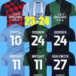 23 24 Coventry City Soccer Jerseys O Hare Sheaf Gyokeres Godden Hamer 2023 2024 Inicio Azul Hombres Niños Kit Camisetas de fútbol Tops Camiseta de _Jersey