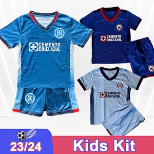 23 24 Cruz Azul Rodriguez Kit Kit Soccer Jerseys Salcedo Lira Duenas Moises Rivero ANNUNA ROTONDI Home Away 3rd Child Football Shirts