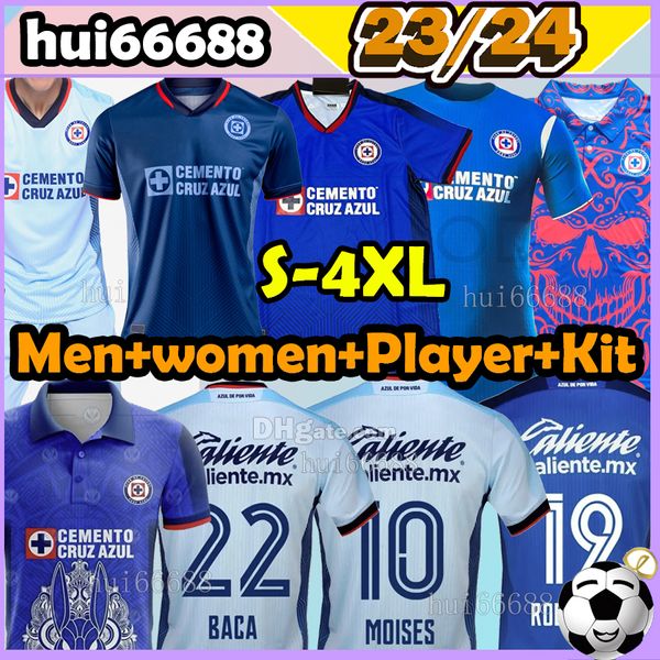 XXXL 4XL 23/24 Cruz Azul maillots de football 2023 2024 joueur FALI MAURO ALEX LOZANO AGUILAR MAURO ALEX I.ALEJO BODIGER A.PEREA JUAN CALA specia hommes enfants kits maillots de football