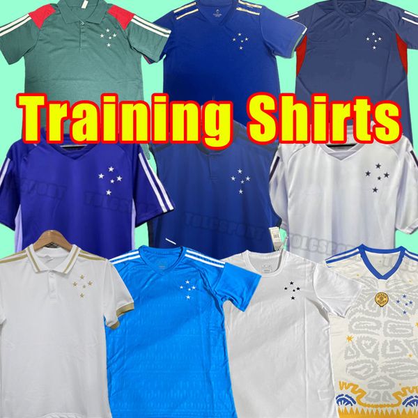 23/24 Jerseys de football Cruzeiro EC 100e anniversaire Giovanni Edu Bruno Jose Football Shirts 2023 2024 Adriano Camiseta de Raposas Men Training Vest Vest Polo