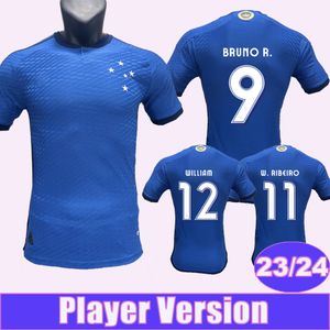 23 24 Cruzeiro WILLIAM Spelerversie Voetbalshirts FILIPE MACHADO W.RIBEIRO M.VITAL Thuis Voetbalshirt met korte mouwen Uniformen met korte mouwen