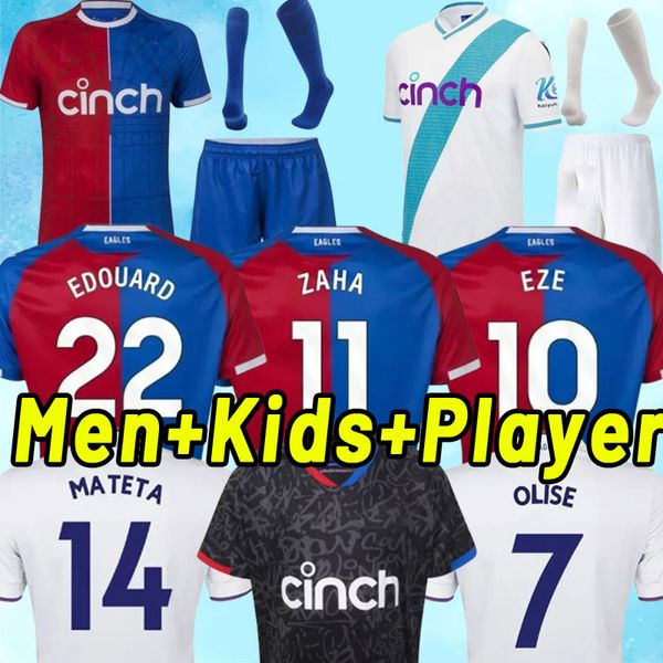 23/24 Maillot de football à domicile Crystal 2023 Extérieur MATETA BENTEKE ZAHA BENTEKE Maillots de Foot Chemise OLISE EDOUARD SCHLUPP EZE J.AYEW Uniforme de football 2024