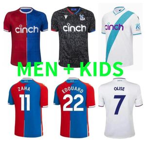 23 24 Crystal Olise Zaha Home Soccer Jerseys Milivojevic Townsend Sakho Benteke 2023 2024 Van Aanholt Football Palace Away Shirt Men Kid Kit Kit Joueur