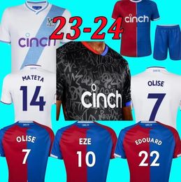 23 24 Crystal ZAHA EZE Palace voetbalshirts 2024 J. AYEW EDOUARD MILIVOJEVIC SCHLUPP MATETA BENTEKE OLISE ANDERSEN MCARTHUR voetbalshirts heren kindertenueset JJ 3.19