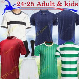 24 25 Aangepaste voetbaltruien Voetbalshirt 2024 3e geschikte ademende stof Thailand Quality Volwassenen en kinderen Kit 16-4XL