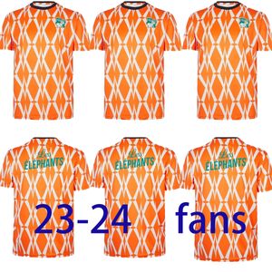 23 24 D Equipo nacional de Marfil Camisetas de fútbol para hombre KESSIE CORNET GRADO 23 24 Camiseta de fútbol naranja local Uniformes de manga corta