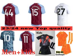 23 24 Damian Martinez Doelman Soccer Jerseys Kids Kit 2023 2024 Aston Villas voetbalshirt Kamara Mings McGinn Watkins Camisetas Maillot Foot Tops