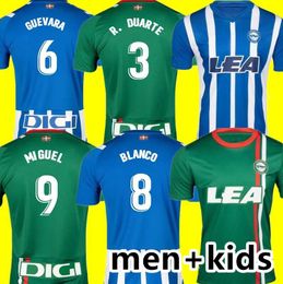 23 24 Deportivo Alaves Guidetti Sylla Abqar Mens Soccer Jerseys Fuente L.Rioja Gorosabel de la Fuente thuis weg 3e shirt Korte mouwen