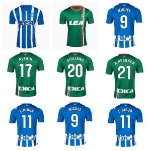 23/24 Deportivo Alaves maillots de football 2023 2024 LEJEUNE DUARTE ABQAR RIOJA SYLLA DE LA FUENTE ALKAIN GURIDI maillot de football homme à domicile bleu vert