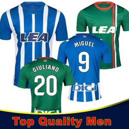 23/24 Maillots de football Deportivo Alaves 23 24 Maillot de football Accueil bleu extérieur vert LEJEUNE DUARTE ABQAR RIOJA SYLLA DE LA FUENTE ALKAIN GURIDI kit enfants hommes