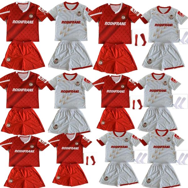 23 24 Deportivo Toluca Kit para niños y hombres Camisetas de fútbol M. ARAUJO J. ANGULO BAEZA VENEGAS HUERTA Camisetas de fútbol local visitante Uniformes de manga corta