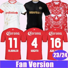 23 24 Deportivo Toluca Voetbalshirts voor heren M. ARAUJO J. ANGULO BAEZA VENEGAS Home Away 3e Speciale edities Voetbalshirt Korte mouwen Uniformen
