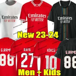 23 24 DI MARIA Camisetas de fútbol Benficas Camiseta de fútbol 2023 2024 CAMPEONES Inicio Camisa Player Versión G.Ramos NERES AURSNES RAFA MUSA _Jersey