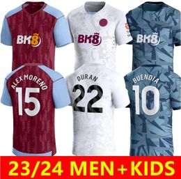 23 24 DIABY Voetbalshirts Thuis 2023 2024 AsTON VilLaS Voetbalshirt Training Weg KAMARA Camisetas MINGS McGINN WATKINS Heren Kindertenue