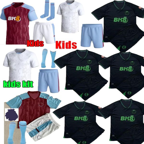 23 24 Diaby Soccer Jerseys Kid Kit Home 2023 2024 Aston Villas Football Shirt Training Away Camisetas Mings McGinn Buendia Watkins Maillot Foot