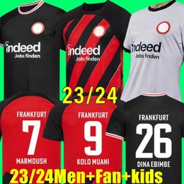 23 24 Eintracht Frankfurt Soccer Jerseys M.GOTZE Home Away Jersey KOSTIC SOW KLAMMERS KAMADA HINTEREGGER Troisième 3ème Hommes Enfants Kit Uniformes de Chemise de Football