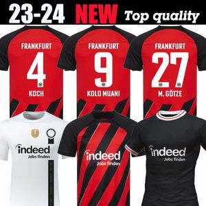 23 24 Eintracht Frankfurt Soccer Jerseys DFB POKAL FINAL 4 KOCH 27 M.GOTZE Europa kits conjuntos LAMMERS KOSTIC Men Set Shirt BORRE HAUGE 2023 2024 camiseta de fútbol