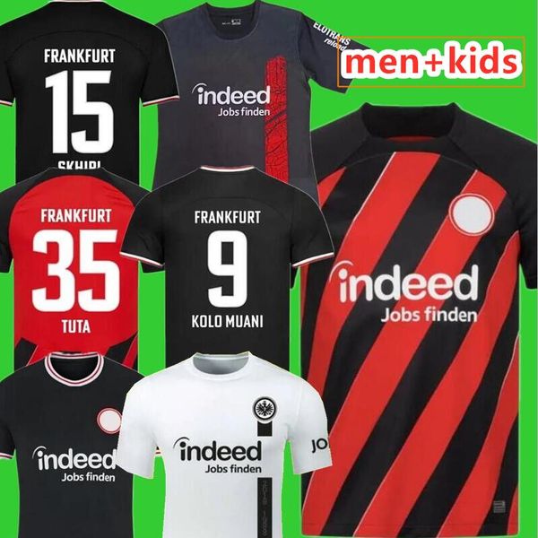 23/24 Eintracht Frankfurt Soccer Jerseys 2023 TUTA M.GOTZE KOSTIC SOW KOLO MUANI HINTEREGGER KAMADA BORRE chemise RODE ACHE MAN Football Uniforme