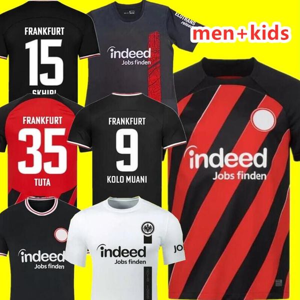 23 24 Eintracht Frankfurt Soccer Jerseys M.GOTZE CHAIBI RODE SOW KNAUFF NGANKAM AARONSON TUTA BORRE MARMOUSH NGANKAM SKHIRI 2023 hommes enfants maillot de football