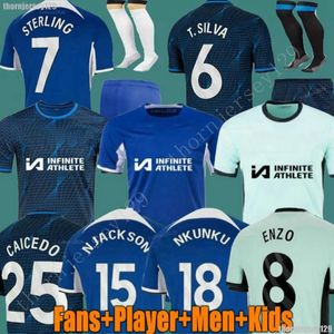 23 24 ENZO CFC NKUNKU Voetbalshirts Speler Fans MUDRYK COLLECTION GALLAGHER STERLING HOME Uniform 2023 2024 FOFANA AWAY Out S Voetbalshirttenues CAICEDO