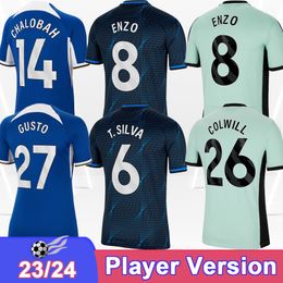 23 24 Enzo Sterling Player Version Soccer Jerseys Mudryk Madueke NKUNKU GALLAGHER FOFA T.SILVA Home Away 3rd Football Shirt Short Sleeve Uniforms