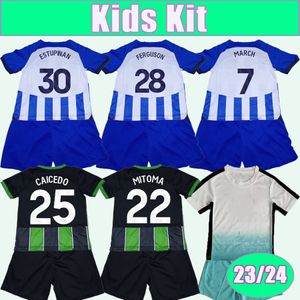 23 24 ESTUPINAN CAICEDO Voetbalshirts voor kinderen MARCH MITOMA FERGUSON ALZATE LAMPTEY SARMIENTO VELTMAN Home Away limited edition voetbalshirts Uniformen