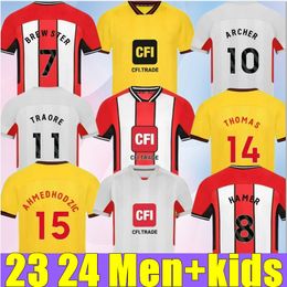 23 24 Fan Soccer Jerseys Sheffield Kit de promotion en édition limitée Sander Berge United John Egan Rhian Brewster Anel Ahmedhodzic Oliver Jayden Special Football Shirt