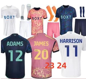 23 24 Fans Bamford Llorente Soccer Jerseys Home Away 2023 2024 Adams Aaronson Harrison Sinisterra James Maillots de Football Kids Kit Football Shirt Leeds United