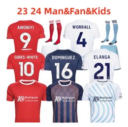 23 24 Fans Nottingham Soccer Jersey Grabban Johnson Surridge 2023 2024 Men Kids Forest Awoniyi Ameobi Murnten Krovinovic Zinckernagel Lingard Football Shirt