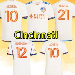 23 24 FC Cincinnati Voetbalshirts KUBO 2023 2024 BRENNER ACOSTA HAGGLUND VAZQUEZ OBINNA BARREAL ANGULO Voetbalshirt BADJI SANTOS MORENO Heren MLS Jersey