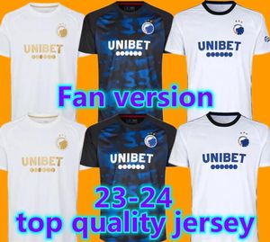 23 24 FC Jerseys de football de Copenhague 2023 2024 Homen Shirts de football en or blanc Kit Byens Hold Hold Football Shirt Jersey