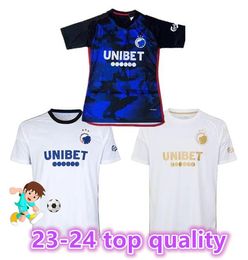 23/24 FC Jerseys de football Copenhague 2023/24 Shirts de football en or blanc kit Byens Hold Football Shirt Jersey8899