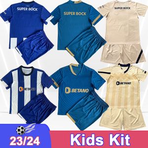 23 24 FC Porto Kid Kit Soccer Jerseys Pepe T. Martinez Marcano F. Cardoso Galeno Evanilson Taremi Home Away Away 3rd Football Shirt Uniforms Adult