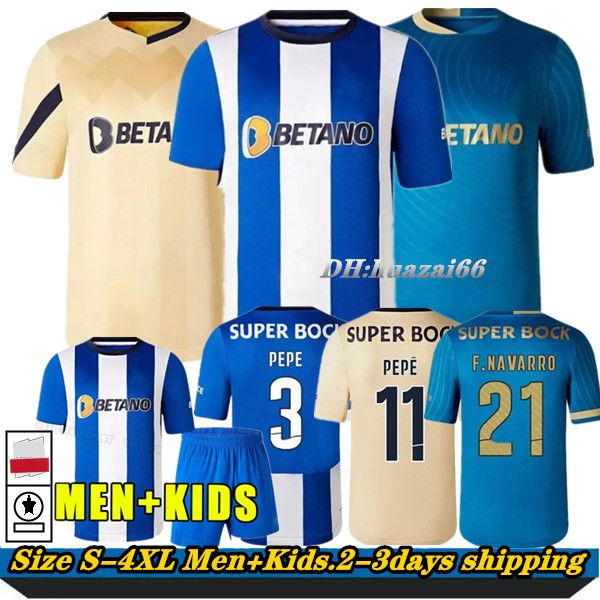 23 24 FC Portos Soccer Jerseys Campeoes PEPE SERGIO OLIVEIRA MEHDI LUIS DIAZ MATHEUS Training Fans version 2023 2024 S-4XL Chemises de football Kits enfants Costume d'entraînement