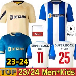 23 24 FC Portos voetbalshirts Dragon Fans spelerversie 2023 2024 CAMPEOES PEPE SERGIO OLIVEIRA MEHDI LUIS DIAZ MATHEUS keepersvoetbalshirt Kindertenues S-2XL