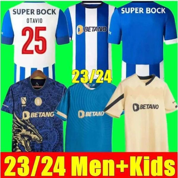 23 24 FC Portos Soccer Jerseys Dragon Fans Version 2023 2024 Campeoes Pepe Sergio Oliveira Mehdi Luis Diaz Matheus gardien de but de football Kids Summer Sportswear