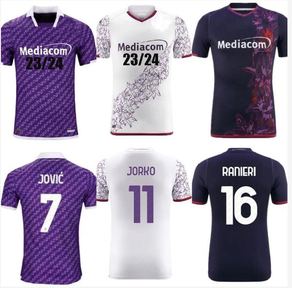 23 24 maillots de football Fiorentina J. IKONE 2023 2024 CASTROVILLI ERICK Florence maillot ACF JOVIC A. CABRAL Milenkovic C.Kouame maillot de football