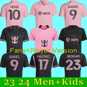 23 24 Kirt de football Men Kits Kits Fans Joueurs Version Adults2023 2024 Suarez Messis Miami Soccer Jerseys CF Martinez Matuidi Higuain Campana Yedlin Taylor MLS