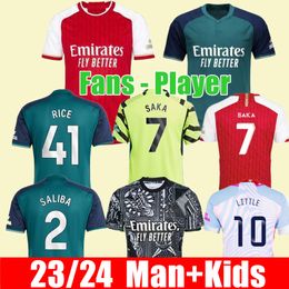 23 24 Voetbalshirt Heren Kindersets Kind KitSAKA Voetbalshirts G. JESUS ODEGAARD RICE HAVERTZ Gunners MARTINELLI SMITH ROWE THOMAS NKETIAH ZINCHENKO SALIBA TROSSARD