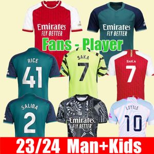 23 24 Maillot de football Hommes Enfants Ensembles Enfant KitSAKA Maillots de football G. JESUS ODEGAARD RICE HAVERTZ Gunners MARTINELLI SMITH ROWE THOMAS NKETIAH ZINCHENKO SALIBA TROSSARD