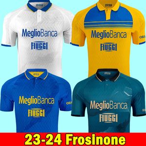 23 24 Jerseys de football de frosinone Cheddira Baez Romagnoli Okoli Kaio Jorge Caso Mazzitelli Marchizza Home Away 3rd Football Shirts Men Uniforms