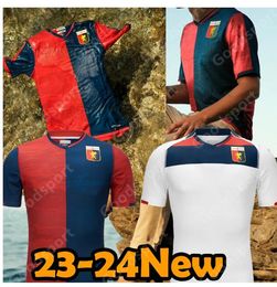 23/24 Jerseys de fútbol de Génova hogar lejos Rossoblu PUSCAS CODA EKUBAN YALCIN RETEGUI STROOTMAN SABELLI ILSANKER 2023 20224 camiseta de fútbol para hombres CALCIO