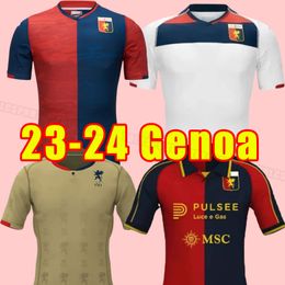 23 24 Genoa Soccer Jerseys Puscas coda 2023 2024 Ekuban Yalcin Retegui Badelj ilsanker CFC Football Shirts Strootman Sabelli Pajac Hefti Men anniversaire Fouth Fouth