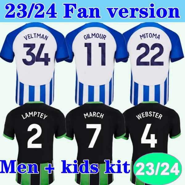 23 24 GILMOUR Mens Player Version Soccer Jerseys MITOMA VELTMAN LAMPTEY WEBSTER MILNER MARS DAHOUD Accueil Chemises de football Uniformes