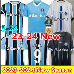 23-24 gremio voetbalshirts op maat thuis thaise kwaliteit custome yakuda luan 7 everton 11 geromel 3 edilson 2 kannemann 4 heren 9 Suarez sportkleding dhgate korting