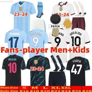 23 24 HAALAND Man CityS Voetbalshirts 2023 2024 Speler Fans GREALISH FODEN STERLING Voetbalshirt DE BRUYNE GESUS BERNARDO MAHREZ Maillot Foot Heren KindertenuesZ25E