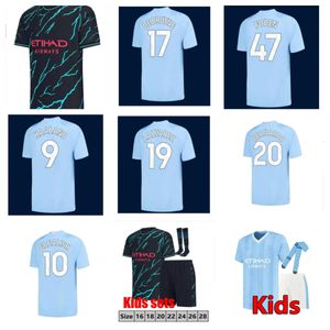 23 24 HAALAND Man CityS Soccer Jerseys 2023 2024 Fans de joueurs Grealish FODEN STERLING Chemise de football DE BRUYNE GESUS BERNARDO MAHREZ Maillot Foot Hommes K