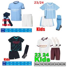 23 24 25 Haaland Mans Cities Football Jersey Kits Football Kits de Bruyne Foden 2023 2024 2025 Grealish Sterling Mahrez Soccer Jerseys