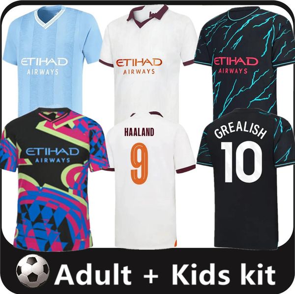 24 25 Maillots de football Haaland Dragon du Nouvel An chinois DOKU RODRIGO GREALISH MANS VILLES DE BRUYNE FODEN 2024 2025 Chemises de football Hommes Kit Enfants Champions