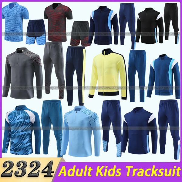 23 24 HAALAND Soccer Jerseys Survêtement De Bruyne Mans Villes Grealish Sterling Ferran Mahrez Foden 2023 2034 Uniformes de formation Hommes Kit Ensembles